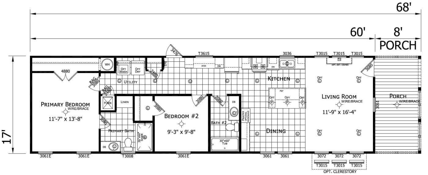 The Axel 2 bedroom 2 bath mobile home