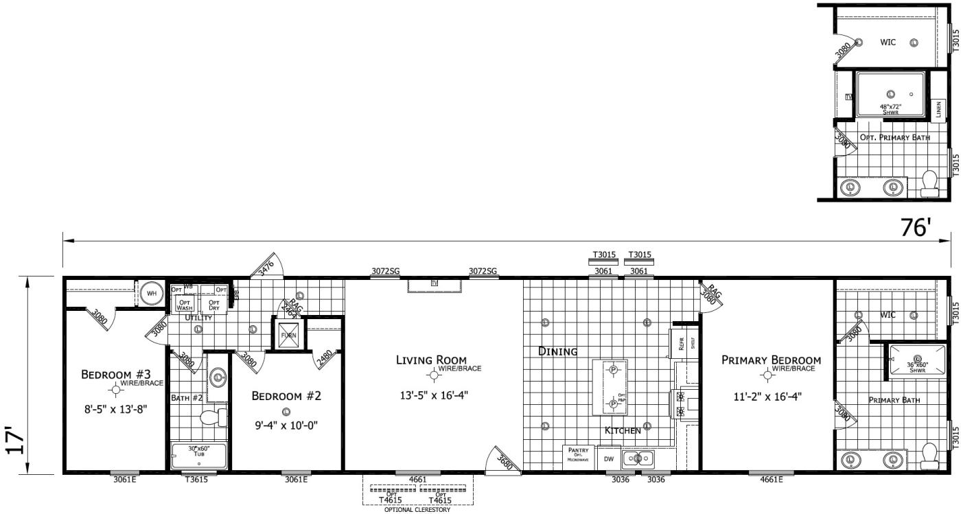 The Briar 3 bedroom 2 bath mobile home