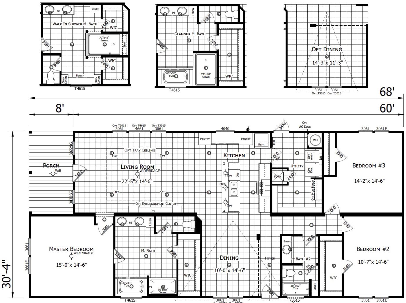The Nebula 3 bedroom 2 bath modular home
