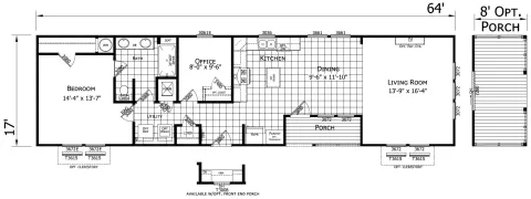 The Kassie 1 bedroom 1 bath mobile home