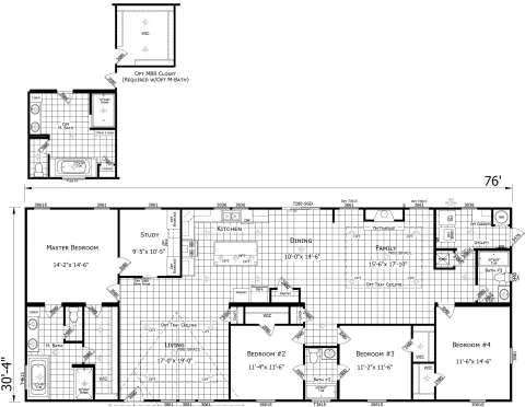 The Payton 4 bedroom 2 bath manufactured home